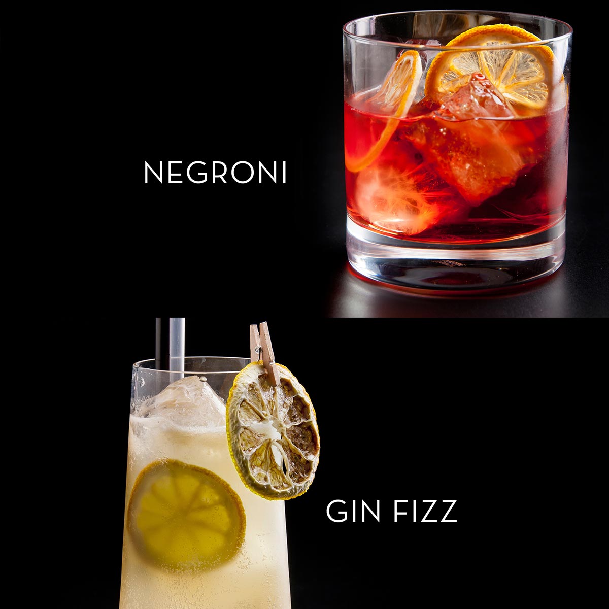 Negroni & Gin Fizz